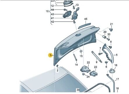 VW PASSAT B7 ARKA BAGAJ KAPAĞI 2011-2015          -3AE827025