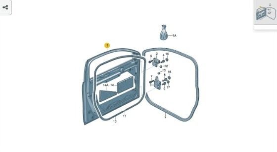 VW PASSAT B7 SAĞ ÖN KAPI 2011-2015      -3AA831056