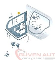 Vw Golf 7 Sağ Arka Kapı       -5G4833056
