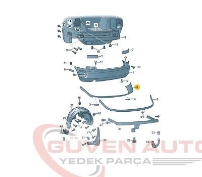 Skoda Octavia Arka Tampon Spoyler (2005-2008) 1Z5807521