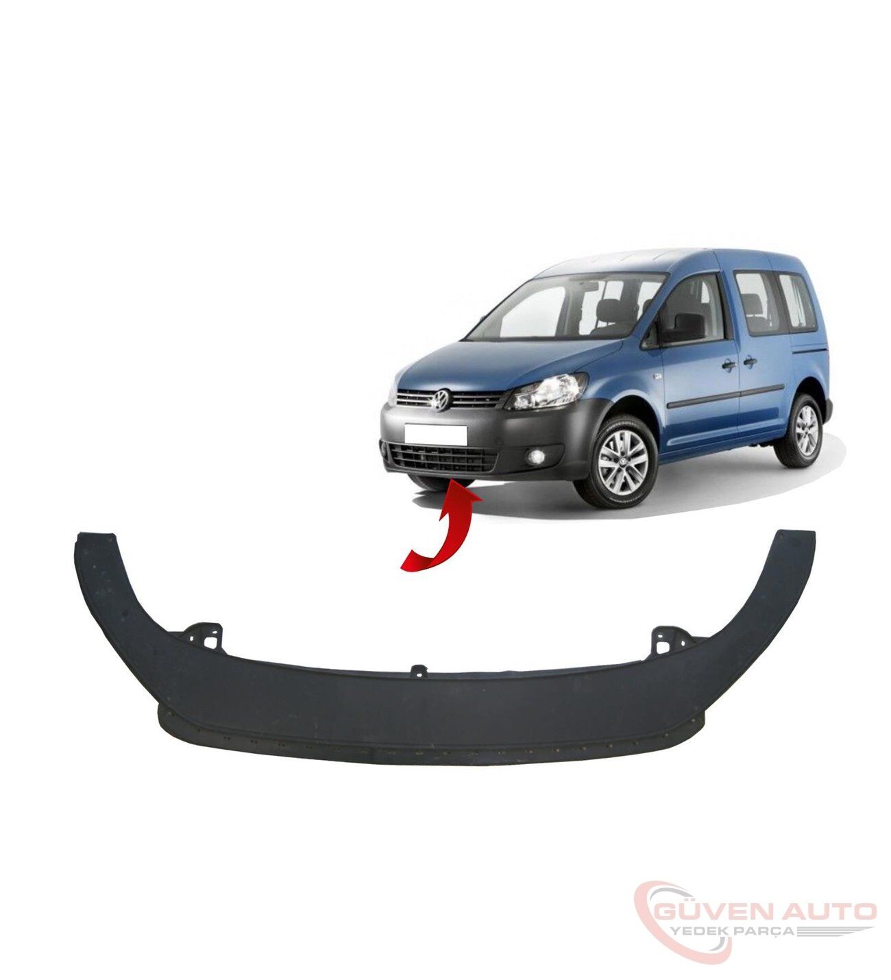 VW CADDY ÖN TAMPON ALT SPOYLERİ 2010-2015      -1T0805903D