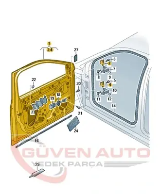 Wv Polo Sol ön kapı 20>      -2G4831051P