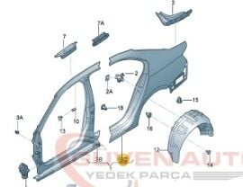 Vw Jetta Sol Arka Çamurluk (2011-2014)    -5C6809843