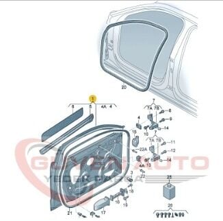 Audi A3 Sedan Sol Ön Kapı 13>    -8V5831051