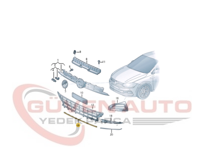 WV POLO ORTA SÜS ÇITASI 20>     -2G0853101