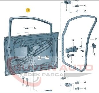 Seat İbiza Sağ Ön Kapı 2010-2017    -6J4831056