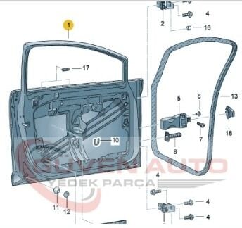Seat İbiza Sağ Ön Kapı 2010-2017    -6J4831056