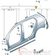 Vw Golf 8 Sol Arka Çamurluk      -5H4809843