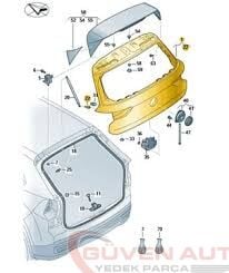 Vw Golf 8 Arka Bagaj Kapağı     -5H6827025D