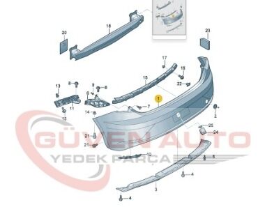 Seat Leon Arka Tampon 2013-2020       -5F0807421M