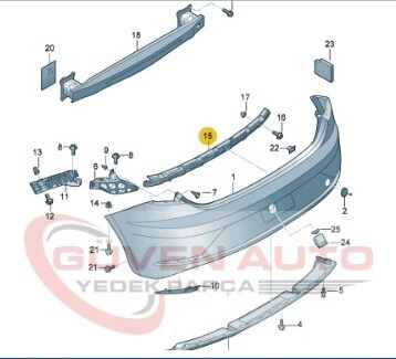 Seat Leon Arka Tampon Braketi Orta 2013-2020    -5F0807863