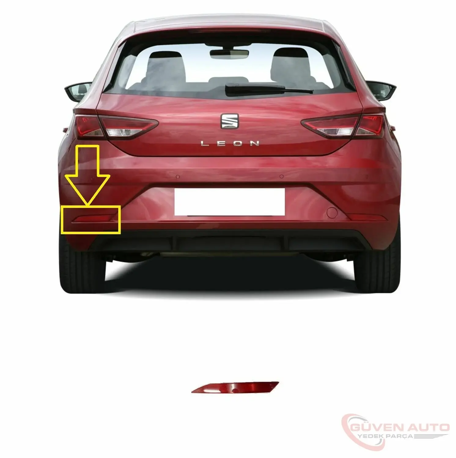 Seat Leon Arka Tampon Reflektörü Sol 2013-2020     -5F0945105H