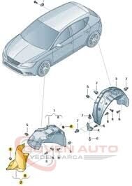 Seat Leon Sağ Çamurluk Davlumbazı Önün Önü 2013-2020      -5F0854816G