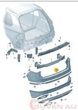 Tiguan 2016> Arka Tampon 5NA807421