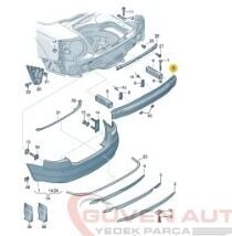 Audi A4 Arka Tampon Demiri (2005-2008)      -8E0807313L