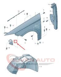 Seat Leon Sağ Çamurluk Braketi 2013-2020       -5F0821184B
