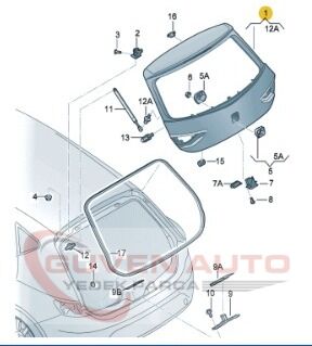 Seat Leon Arka Bagaj Kapağı 2013-2020     -5F4827024