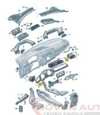 Tiguan Orta Havalandırma Izgarası 5NB819728