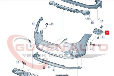 Seat İbiza tampon Braketi Sağ 18>      -6F0807184A