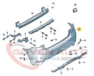 Seat İbiza Arka Tampon 18>      -6F0807421D
