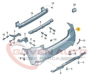 Seat İbiza Arka Tampon 18>      -6F0807421D