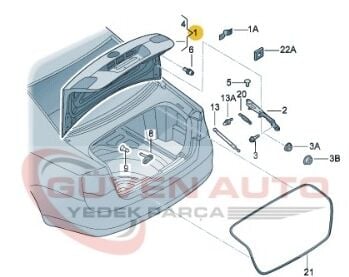 JETTA ARKA BAGAJ KAPAĞI 05-11    -1K5827025AN