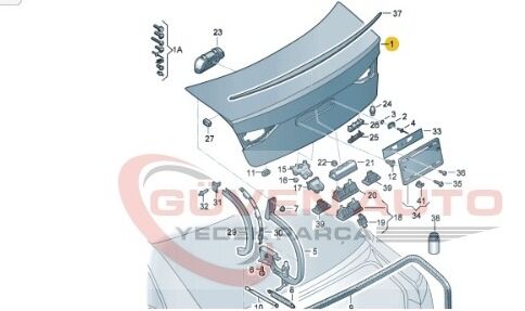 AUDİ A3 SEDAN BAGAJ KAPAĞI 13>     8V5827025D