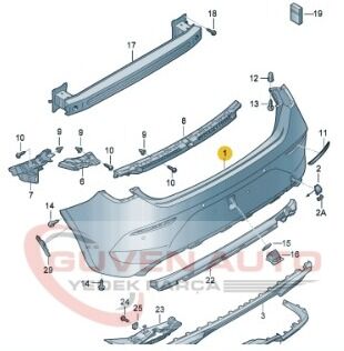 Seat Leon Arka Tampon 20>     -5FA807421E