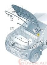 Amarok Ön Kaput Menteşesi Sağ 2022>      -2HJ823162A