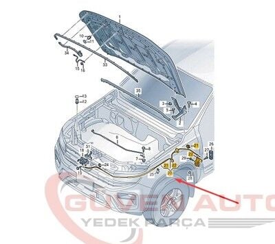 Amarok Ön Kaput Kilidi 2022>      -2HJ823529D