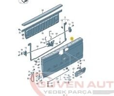 Amarok Arka Bagaj Kapağı 2022>     -2HJ829104C