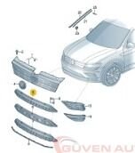 Tiguan 2016> Ön Tampon Orta Izgara R-Line 5NA853101E 5NA853677