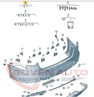 AUDI A6 TAMPON ARKA S-LINE AUDI A6 2015-2019      -4G5807067F
