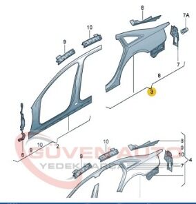 AUDİ A6 ARKA ÇAMURLUK 2011-2018      -4G5809837