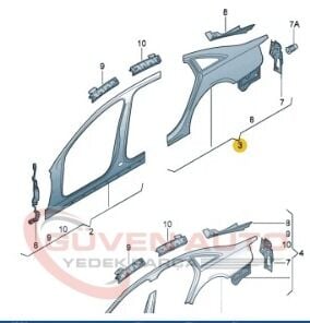 AUDİ A6 ARKA ÇAMURLUK 2011-2018      -4G5809837