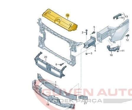 Audi A4 2016> Ön Panel Üst Plastiği 8W0807081F