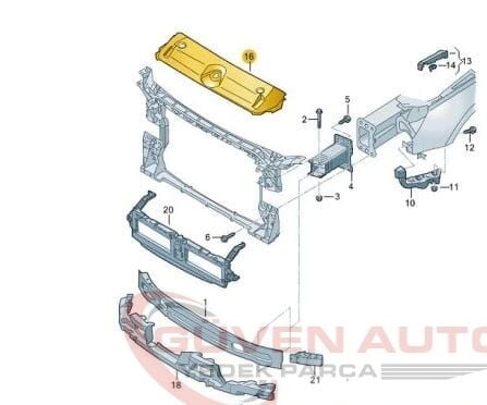 Audi A4 2016> Ön Panel Üst Plastiği 8W0807081F