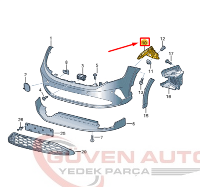 Taigo Ön Tampon Braketi Sap 2022>        -2G7807050A