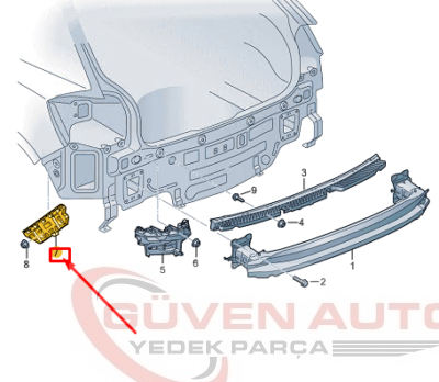Taigo Arka Tampon Braketi Sağ 2022>         -2G7807394D