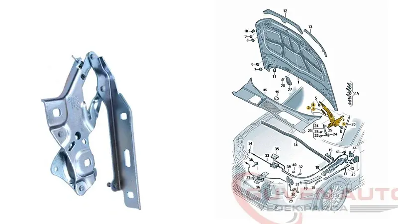 Audi A4 2016> Ön Kaput Menteşesi Sol 8W0823301D 8W0823301B