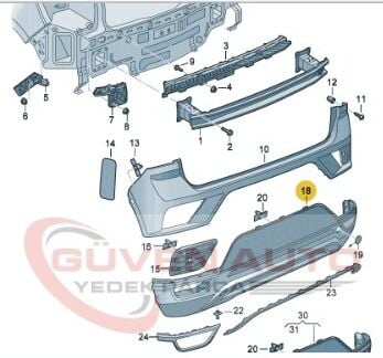 Vw T-Roc Arka Tampon Spoyler        -2GA807434N