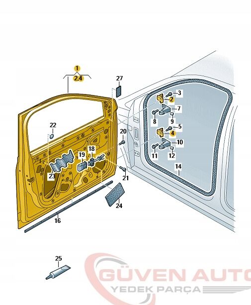 Sol Ön Kapı Taigo / Polo    -2G4831051P