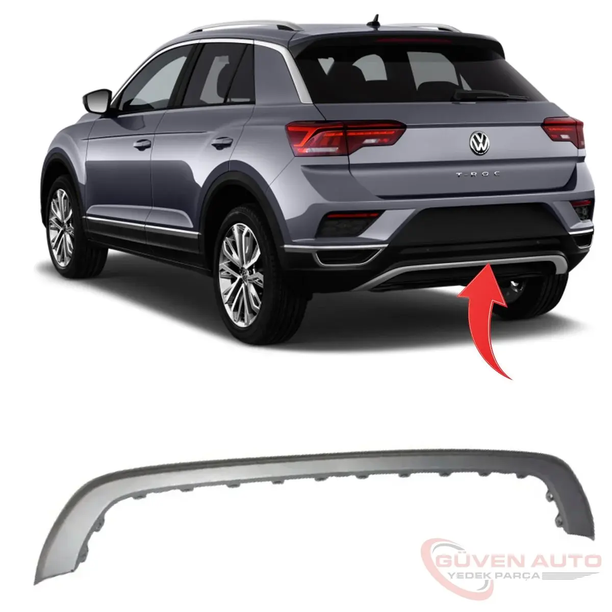 Vw T-Roc Arka Spoyler Çıtası      -2GA807725