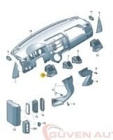 Ön Göğüs Sol Havalandırma Izgarası 7H1819203C 7E0819203H 7E0819203E 7H1819203E 7H1819203A T5-T6