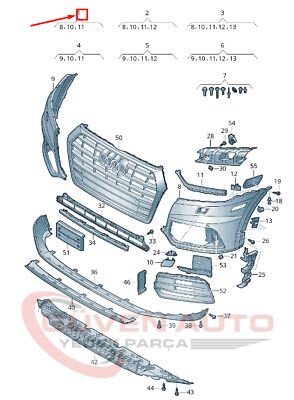 Audi Q5 Ön Tampon Sol Kapak 17>      -80A807107
