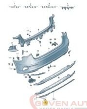 Audi A3 Arka Tampon Spoyler 2020>       -8Y4807434A