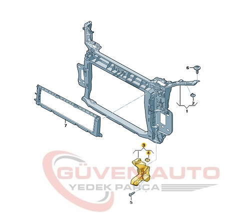 Audi Q3 Far Alt Braketi 19>    -83A805608A