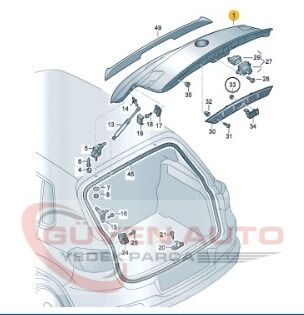 Vw Tiguan Bagaj Kapağı 2008-2015     -5N0827025G