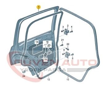 Vw Tiguan Sol Arka Kapı 2008-2015       -5N0833055A