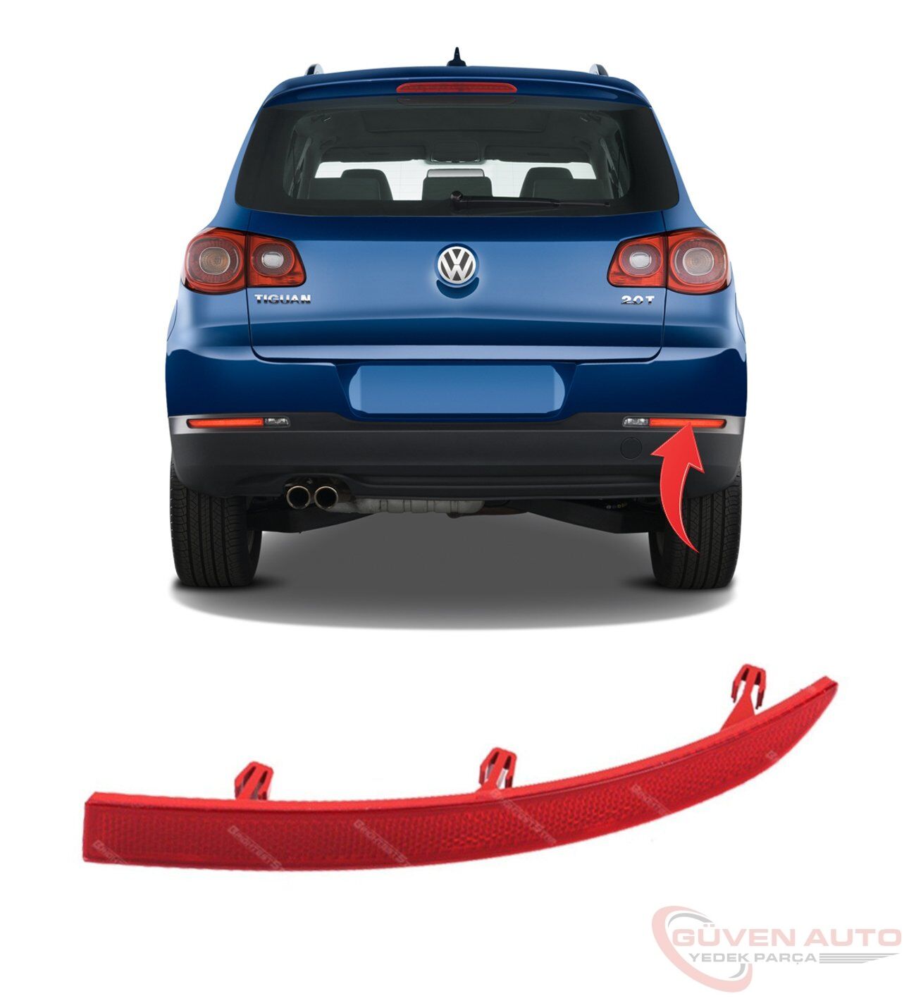 Vw Tiguan Sağ Arka Reflektör 2008-2015        -5N0945106